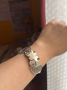 Silver Floral Bracelet