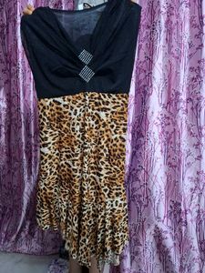 Leopard Print Party Dress