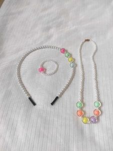 45.Pearl Bead Jewelry Set