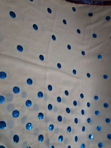 Elegant White &amp; Blue saree