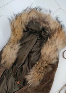 Faux Fur Hooded Coat
