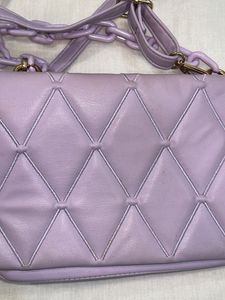 Lavender Textured Sling Bag