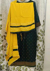 Kurti Palazzo N Dupatta Set