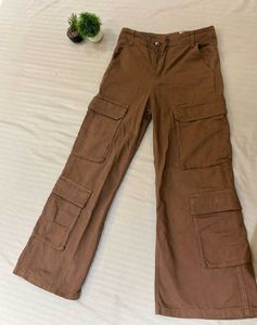 H&amp;m Brown Baggy Cargos