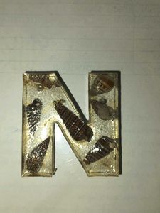 Resin Alphabet Keychain