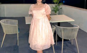 Pink Fit &amp; Flare Dress