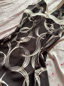 Brown &amp; White Pattern Mini Dress (night Wear)