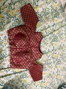 Maroon Brocade Blouse