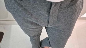 US Apollo ASN Grey Stretch Straight-Fit Trousers