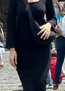 H&amp;M Ribbed Black Bodycon Dress