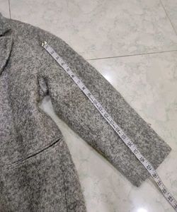 Grey Wool Blend Coat 40-42(New)