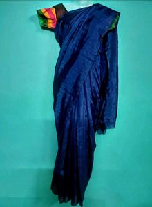 Blue color Silk Saree