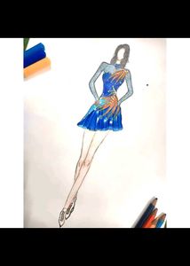 Ice Skating Model Sketched For Portfolio File