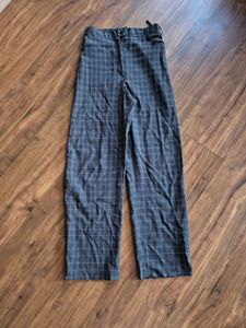check straight pants