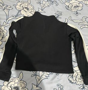Black And White Crop Jacket