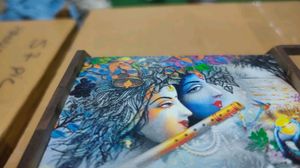 Radha Krishna Key Holder /Home Holder/Pen Holder  Wall Decor   Key Holder.  Good Packing (8 Hooks  Multicolour )