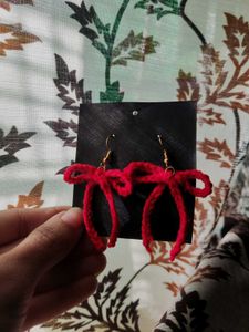 Crochet Bow Earrings