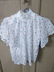 Cute Heart Print Top