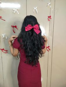 Women A-line Maroon Maxi/Full Length Dress Size S(