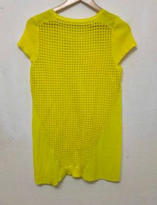 Trendy New Yellow Embellished Knit Top