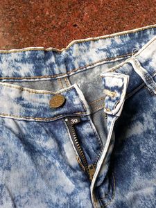 Acid Wash Denim Shorts