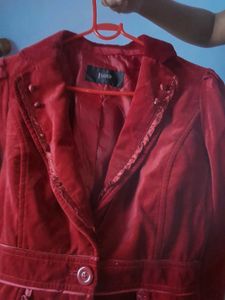 Red Velvet Blazer