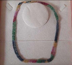Gemstone Necklace Genuine Real Gems+gold