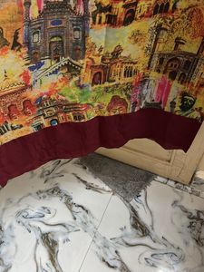 Maroon Colourful Long Kurta