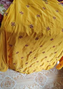 Yellow Embellished Ethnic Dress
