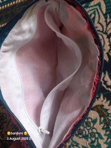 Embroidered Pink Clutch
