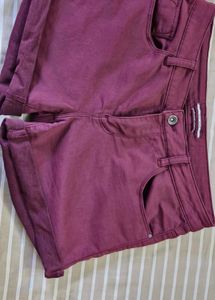 Maroon Casual Shorts
