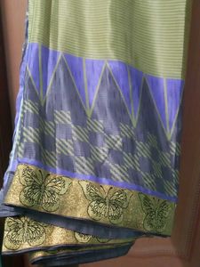 Lavender &amp; Beige Saree