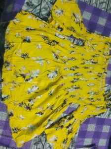 Off Shoulder Yellow Stretchable Top