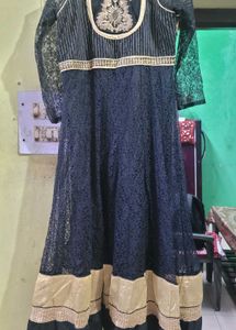 Elegant Ethnic  black Anarkali kurti