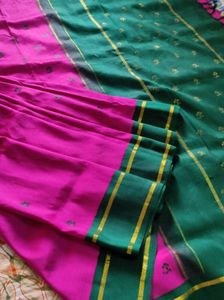 Pink &amp; Green Saree