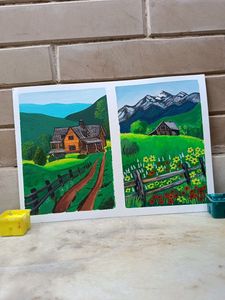 Landscape Painting On A4