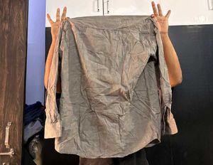 Men's Grey Button-Down Shirt