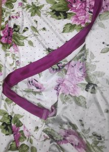 Clovia Magenta Printed Nighty