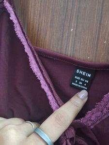 Lace Detailing Shein Top