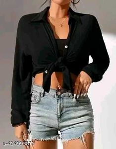 Oversized Black Button-Down Shirt