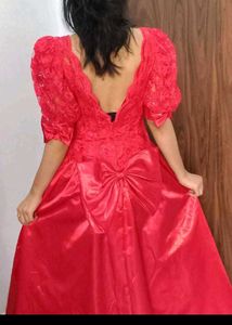 Luxe Bright Red Engagement Princess Dress 👗