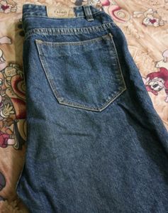 Wide Leg Blue Jeans