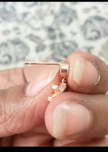 SALE 925 Silver Dangle Earrings Rose Gold Plated