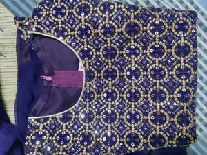 Teal &amp; Navy Blue Salwar Kameez Set