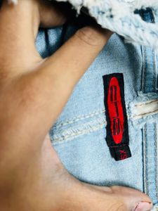 Butterfly Design Denim Jeans