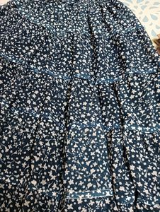 Beautiful Blue Printed Ruffled Skirt 💙- New