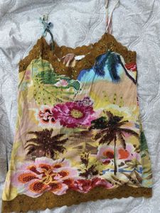 Tropical Print Y2K tank top