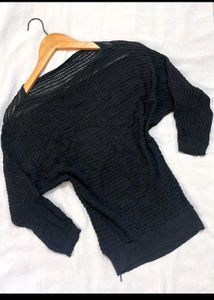 🎁Buy1 Get1 Free Black Knit Top A