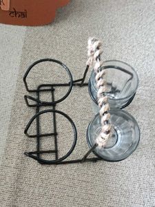 Lovely cutting chai Glass with stand