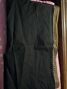 Black Fabric with Gold Border